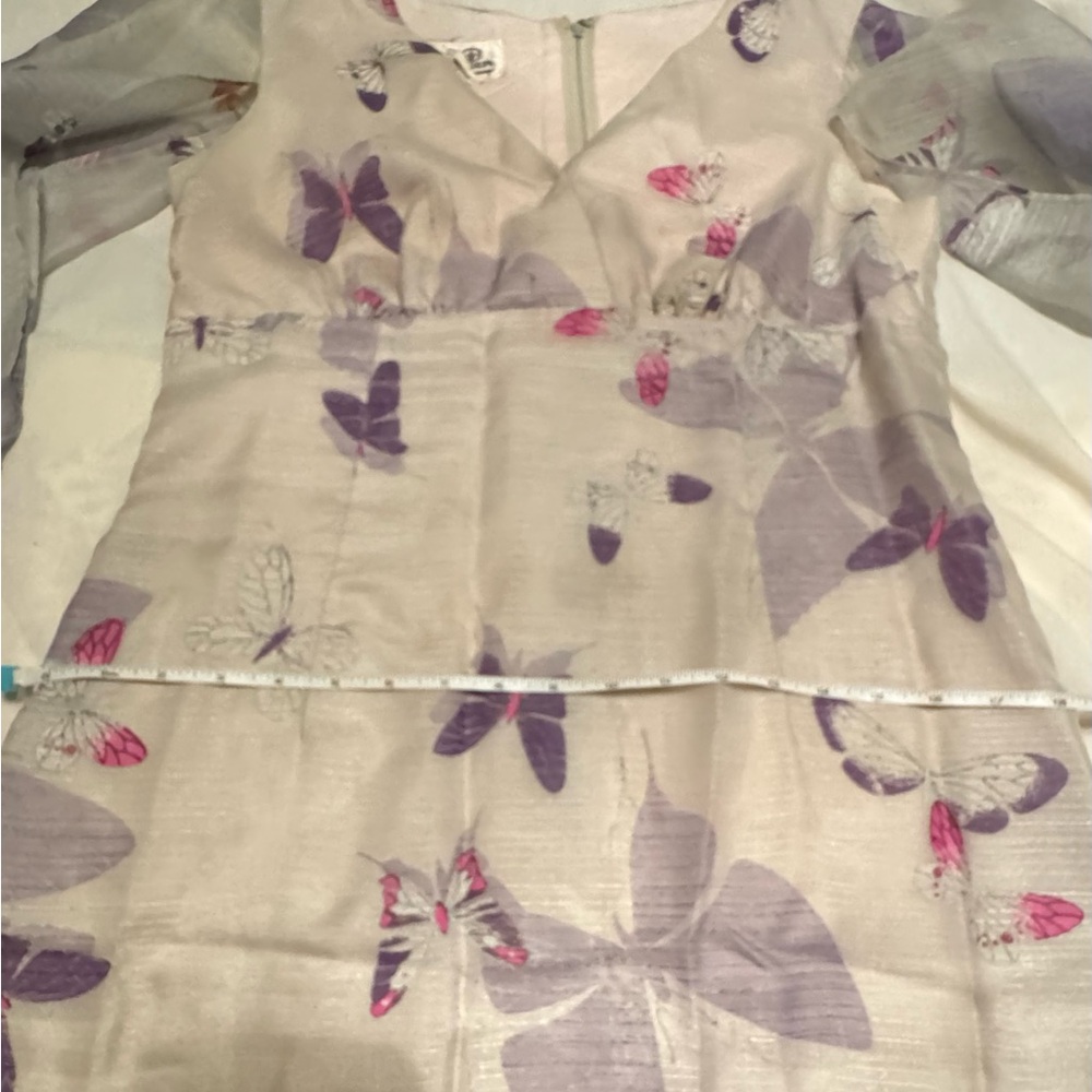 Alfred Shaheen Vintage Butterfly Print Dress - Picture 8 of 12